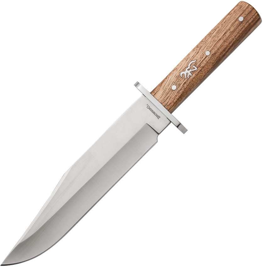 Browning Bowie 3220920 7.25" Stainless Brown Wood Fixed Knife