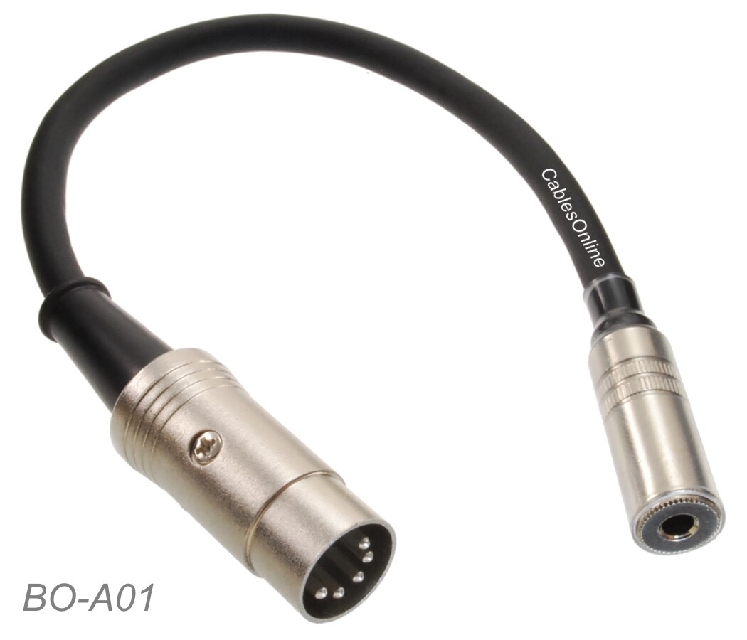 1ft CablesOnline 3.5mm TRS Jack to BO, Naim, Quad Din-5 Audio Plug  Adapter