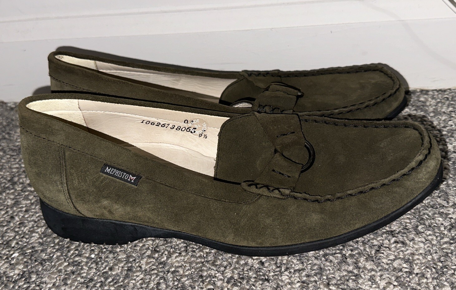 Mephisto Shoes Cool Air Leather Loafers Women’s 9.5 US Green Slip On Casual