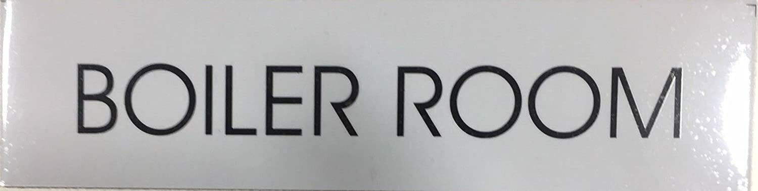 BOILER ROOM SIGN (WHITE 2 X7.75) ref1020