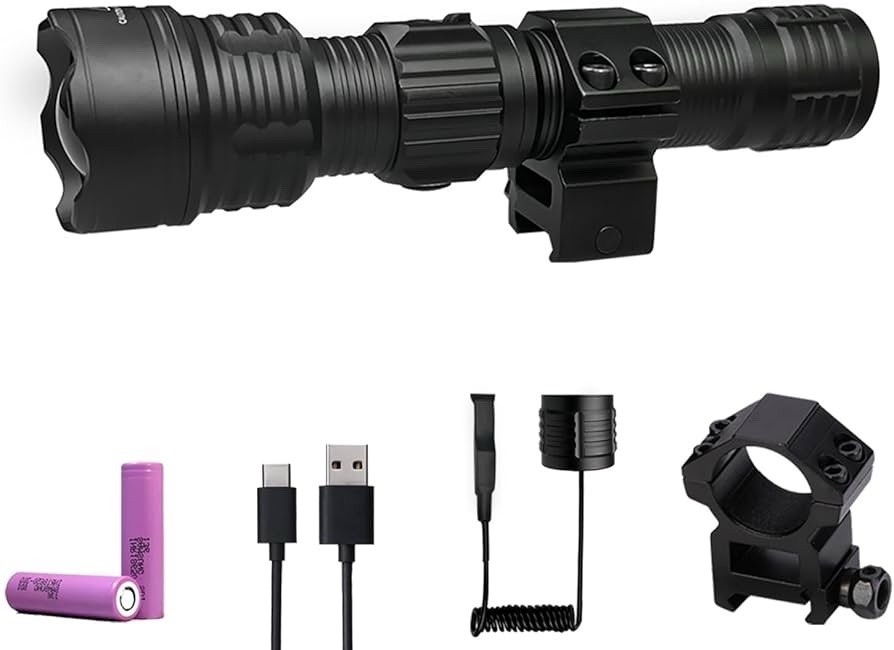 2000 Lumens Rail-Mounted Picatinny tactical rechargeable light