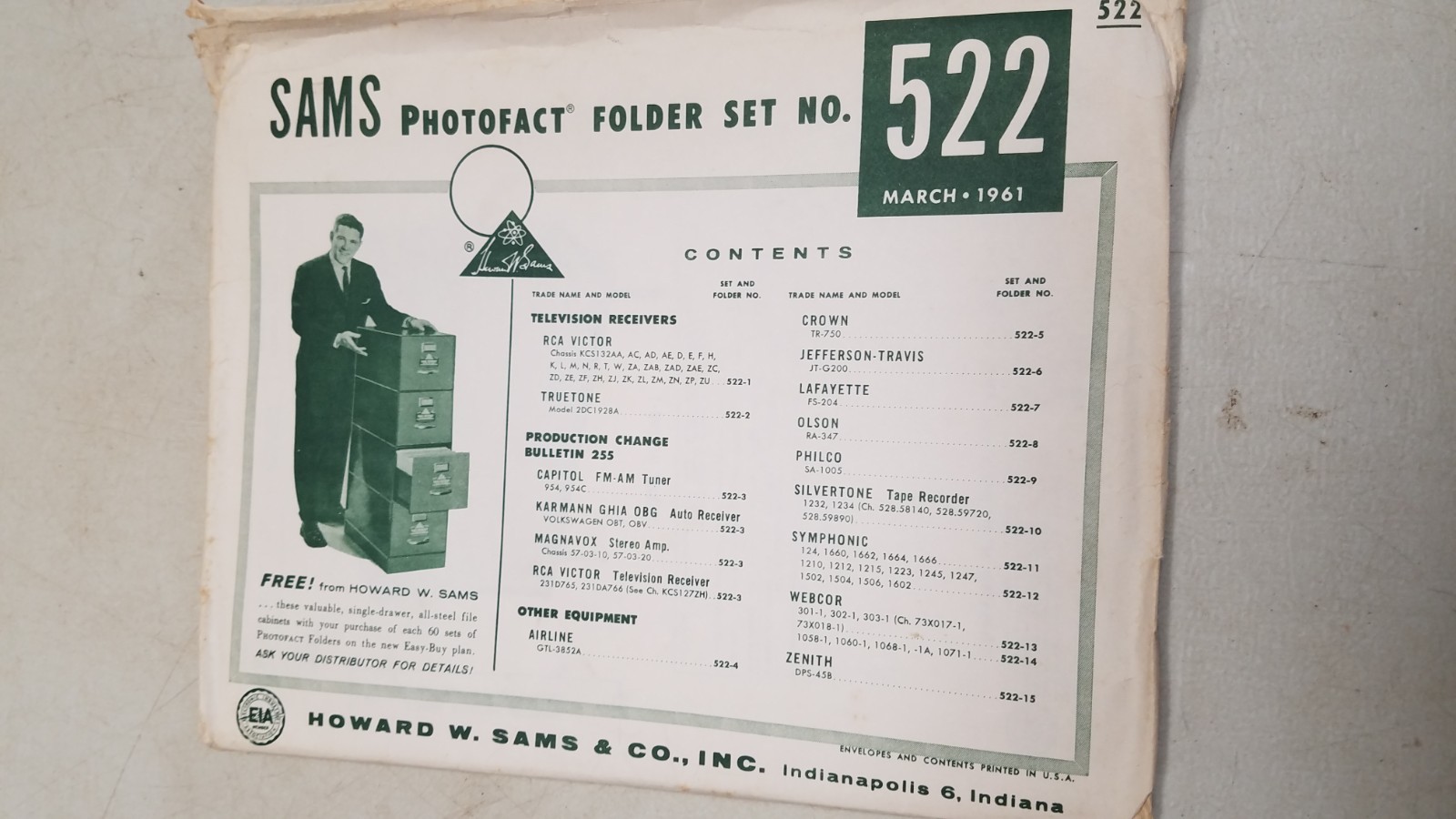 Sams Photo Fact Set 522 3/61 Complete (D)