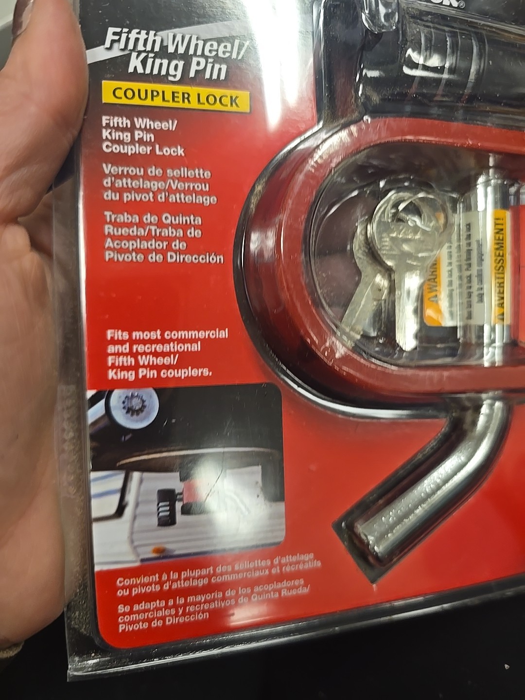 Master Lock Fifth Wheel/King Pin Coupler Latch & Receiver Lock -- 2999DAT