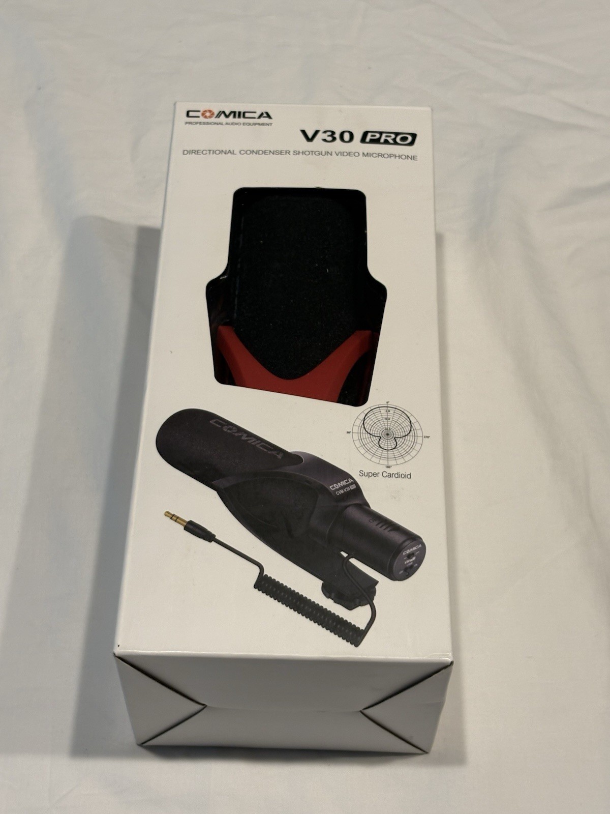 Comica CVM-V30 PRO Camera Microphone Electric Super-Cardioid Directional BLACK