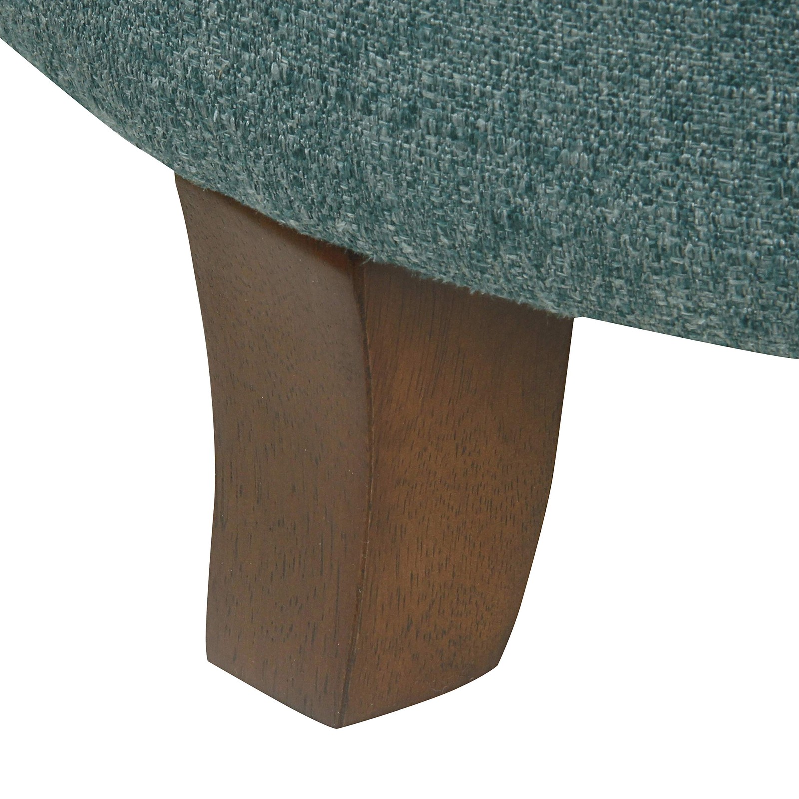 by Kinfine Fabric Upholstered Round Storage Ottoman - Button Tufted Ottoman w...