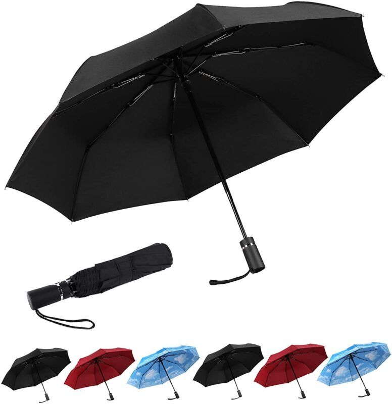 SY COMPACT Travel umbrella Automatic Windproof 42 Inches, black