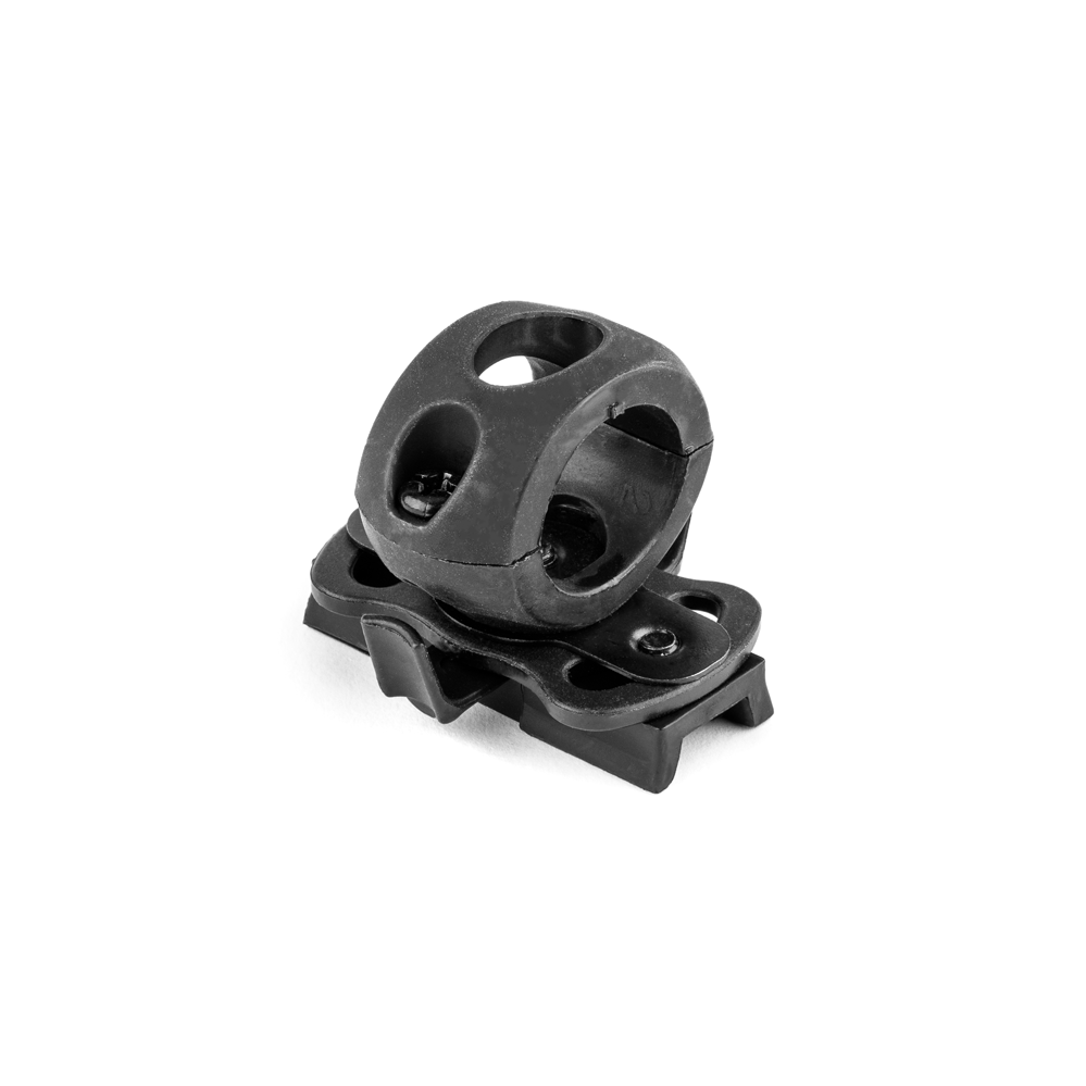 Black 2 Pack Helmet Rail System Single Clamp Accessory Ring 1" ARC Light Laser