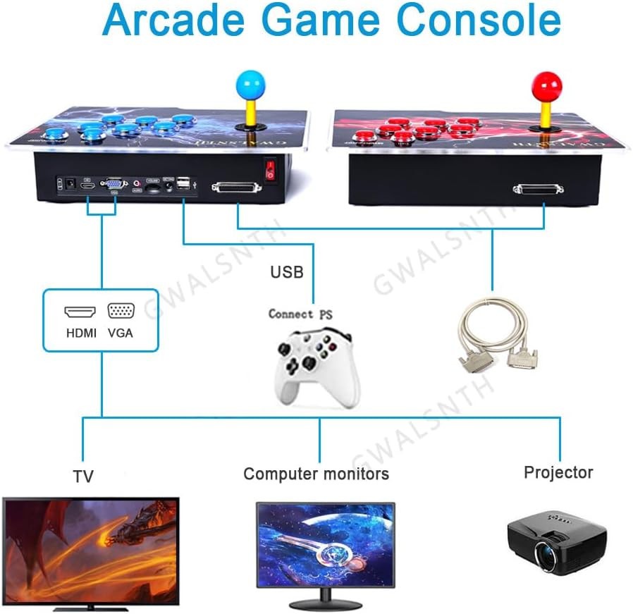 ✅GWALSNTH 32000 in 1 Pandora Box 60S Arcade Games Console,1280X720 Display Retro