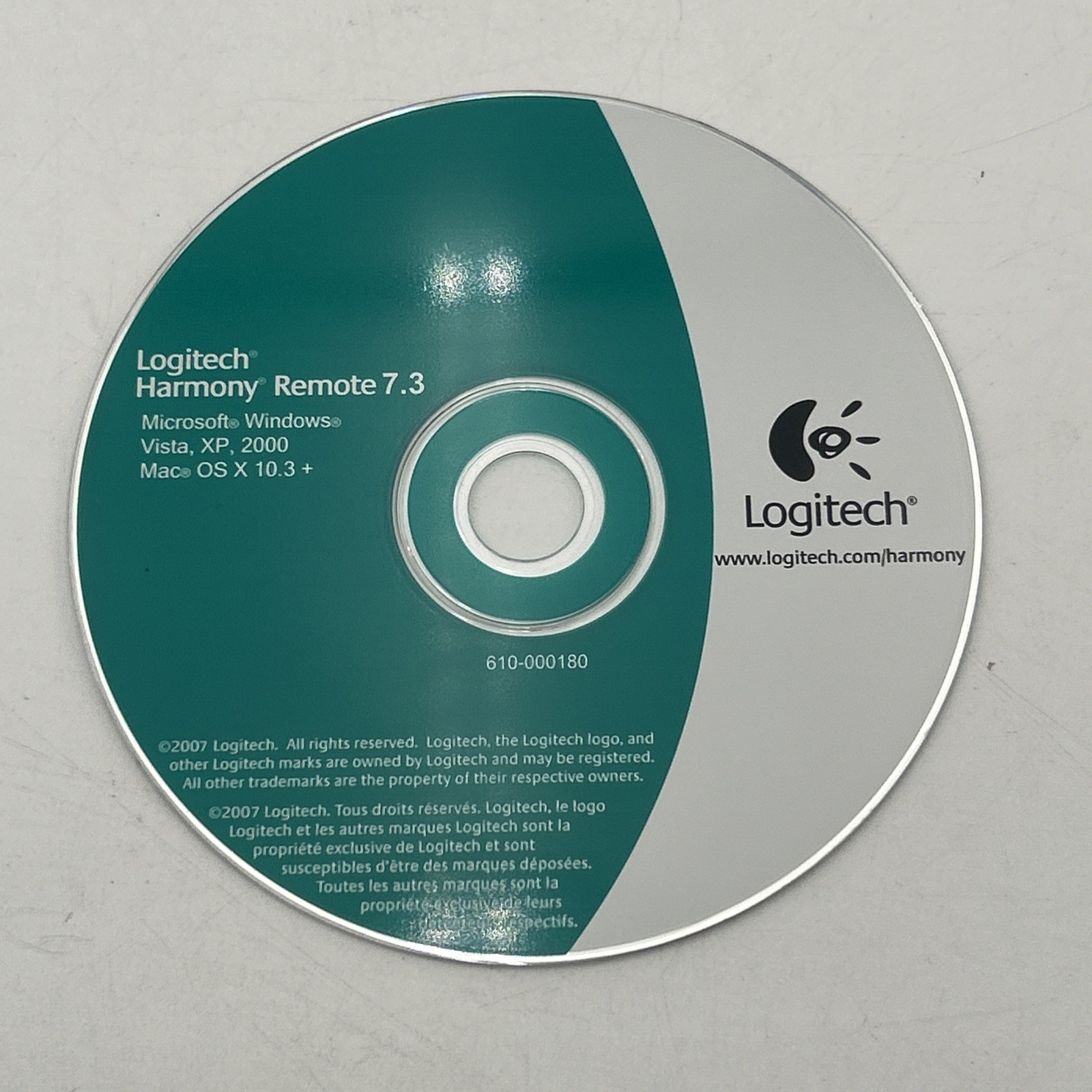 Logitech Harmony Remote 7.3 Software Disc CD PC Software