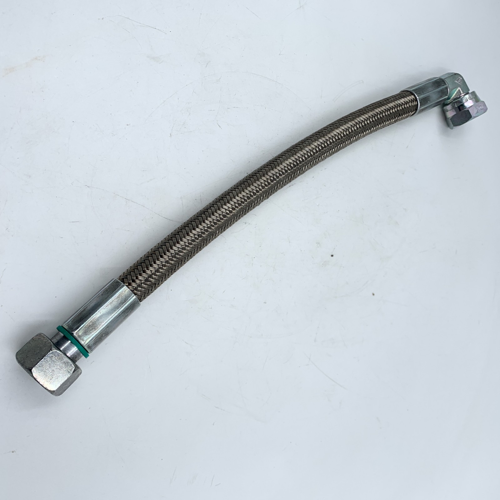 14" Braided Hose 1/2" Threaded Connections 90 Degree Angle