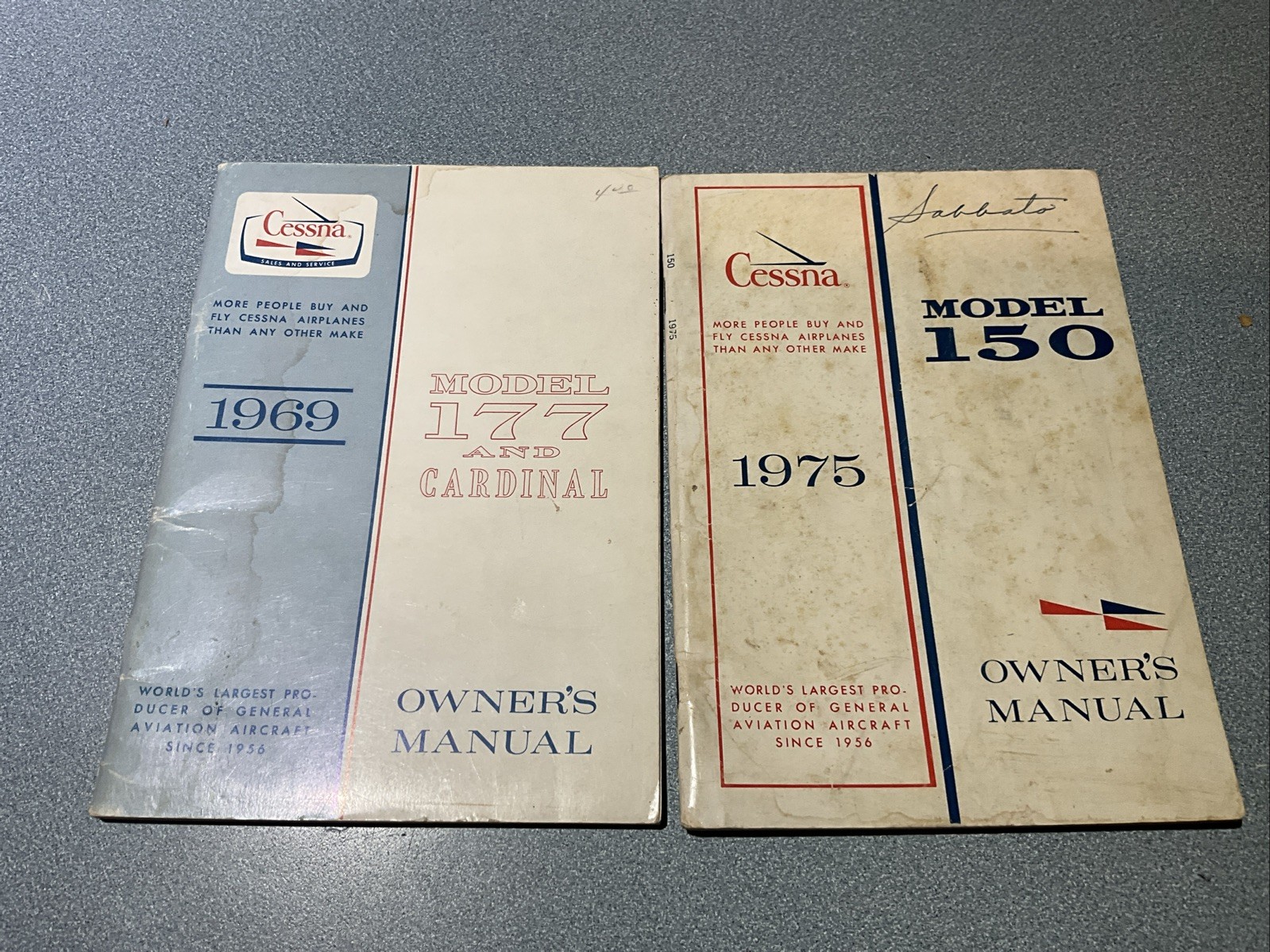 2 ORIGINAL Cessna  Owners Manual  Cessna 177 AND CARDINAL 1969 &Cessna 150 1975