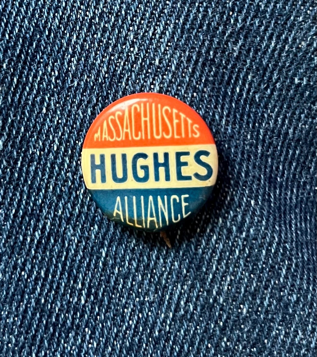 1916 Charles Evans Hughes Massachusetts Alliance 7/8" Hake #41