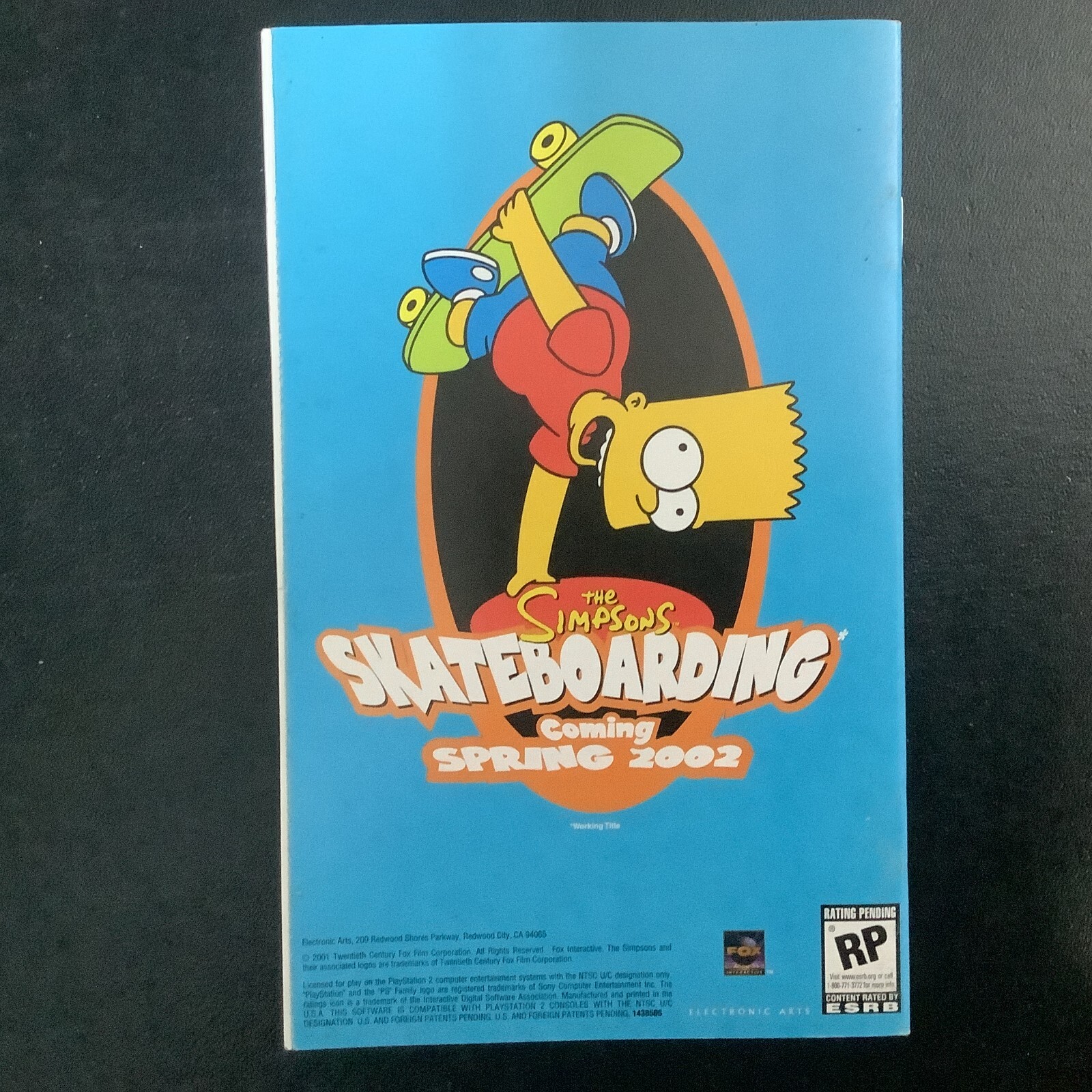 Simpsons Road Rage PS2 PlayStation 2 Instruction Manual Only