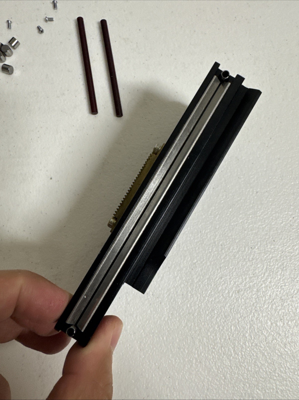 Olympus Microscope BH2 Sliding Focus Block Assembly & Name Plate