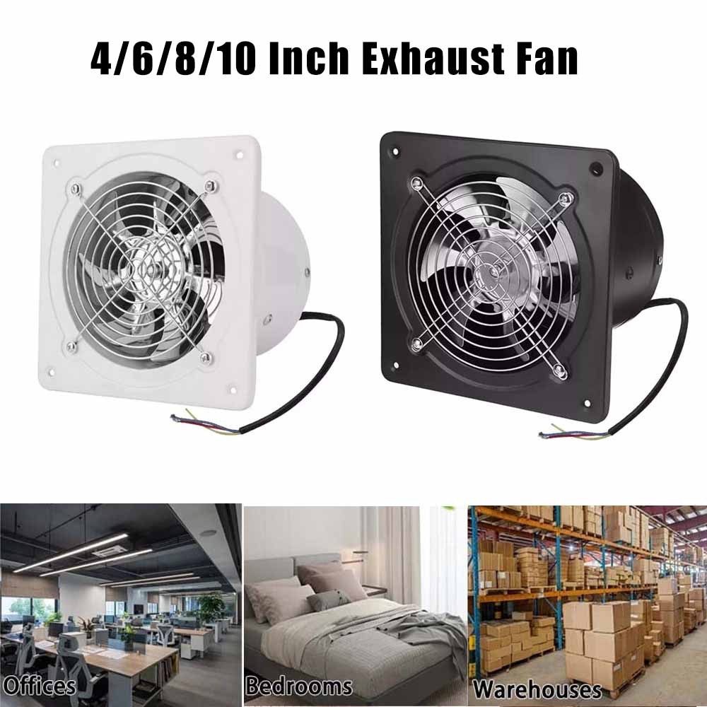 4/6/8" Exhaust Fan Ventilation Extractor Fan Attic Office Wall-Mounted Blower US