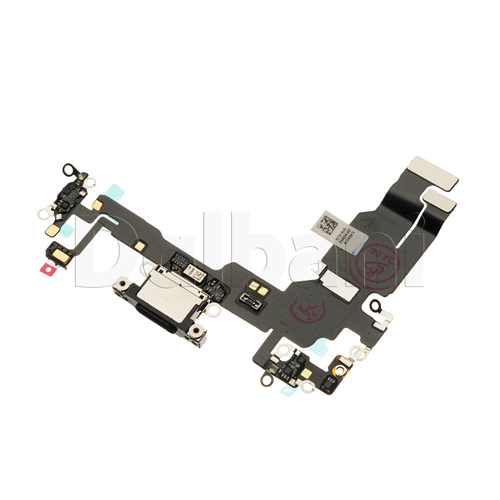 OEM Charging Port Charger Dock Mic Flex Cable For iPhone 15 Black