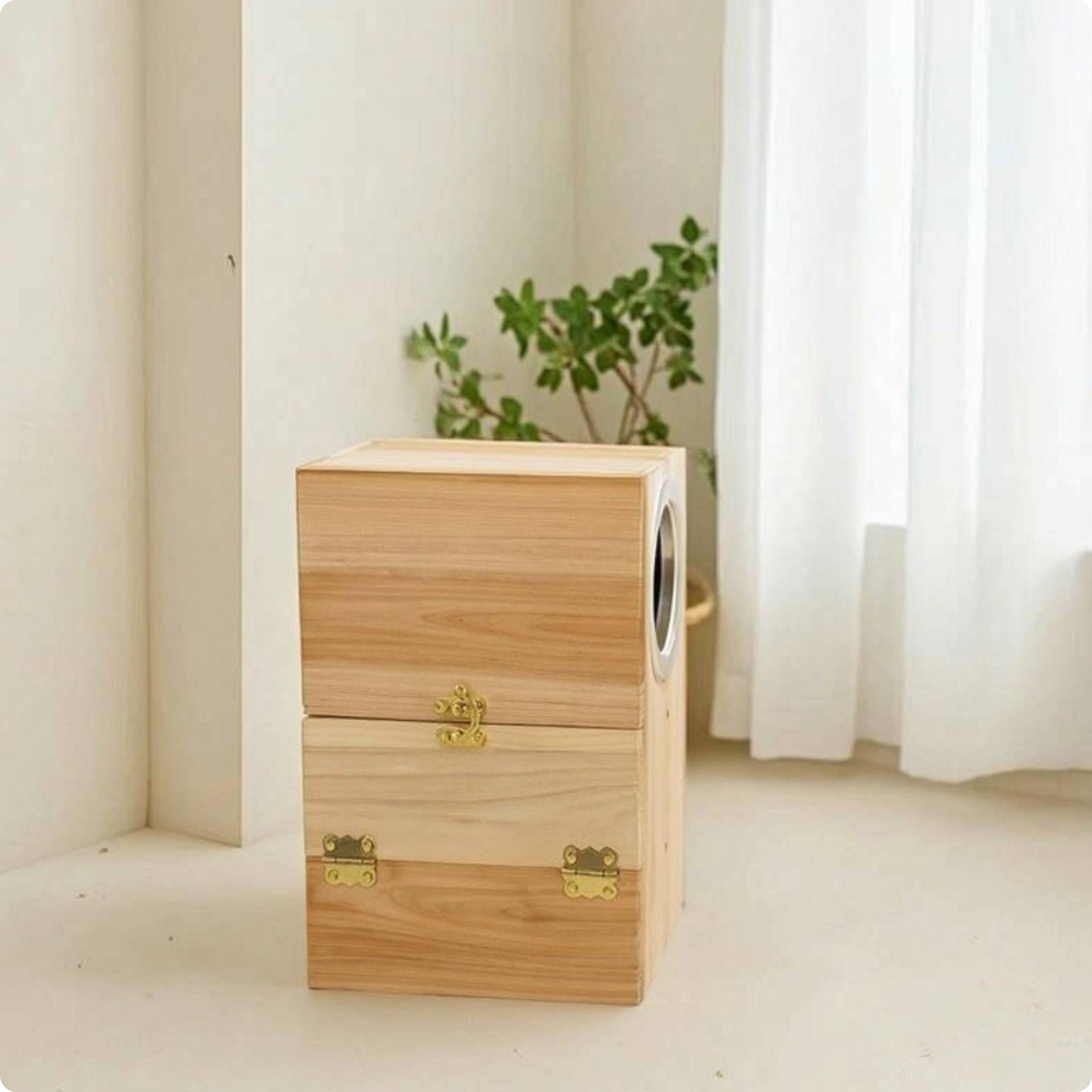 Parrot Nesting Box Unfinished Bird Nesting Box with Perch Wooden for Cage