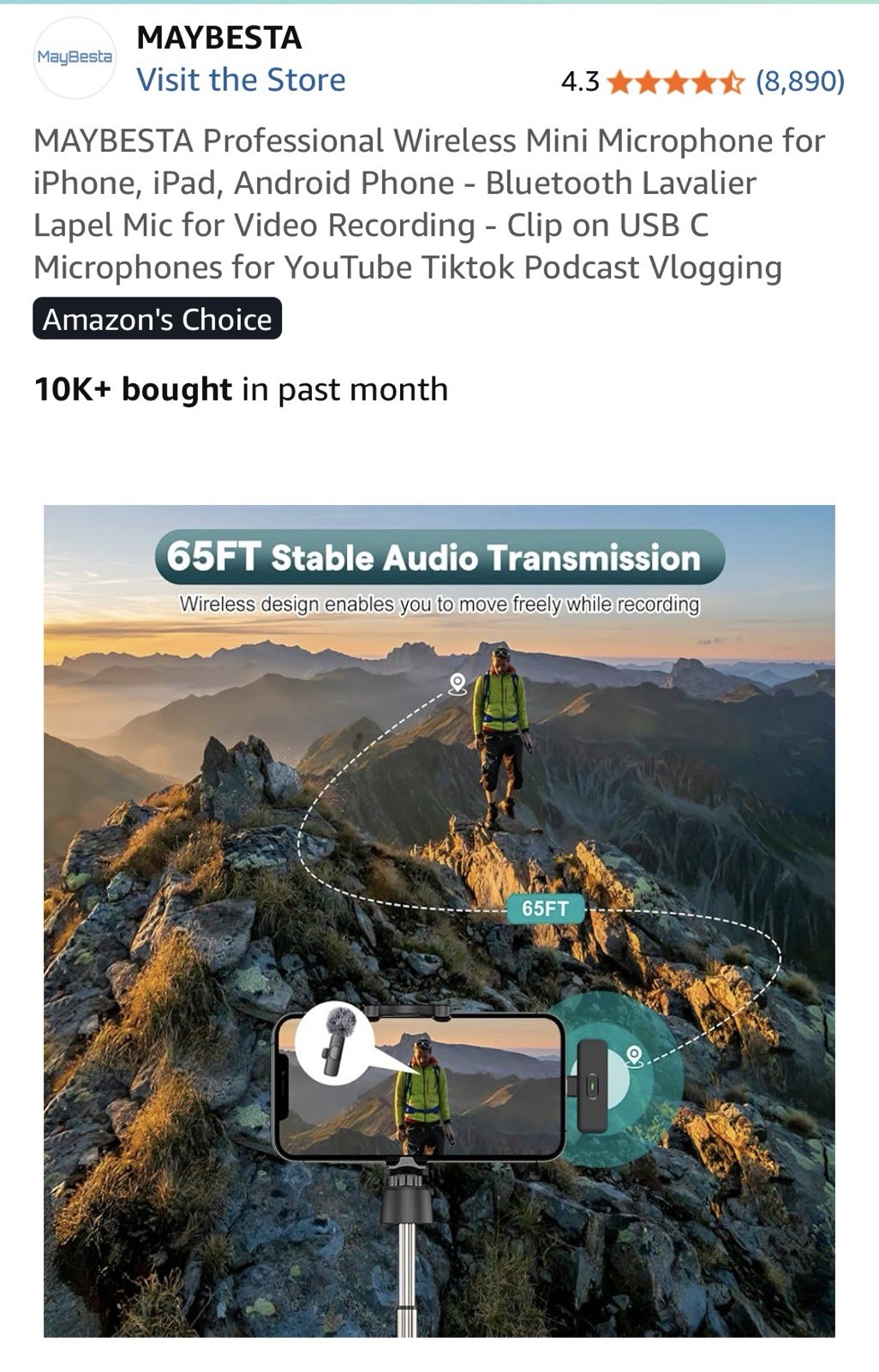 Wireless Mini Lavalier Microphone