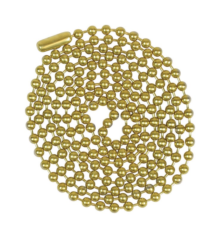 Jandorf 94993 Solid Brass Beaded Chain with Connector 36 L in. (Pack of 6)