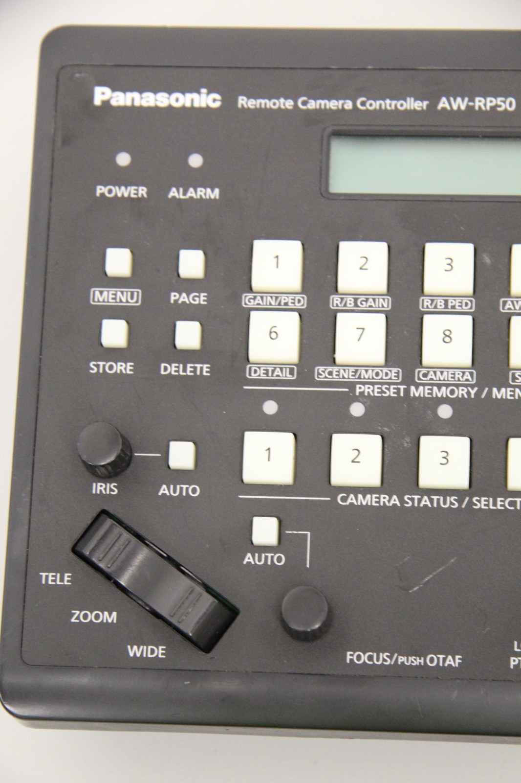 Panasonic AW-RP50 Remote Camera Controller Pan/Tilt Zoom Focus Missing Two Knobs