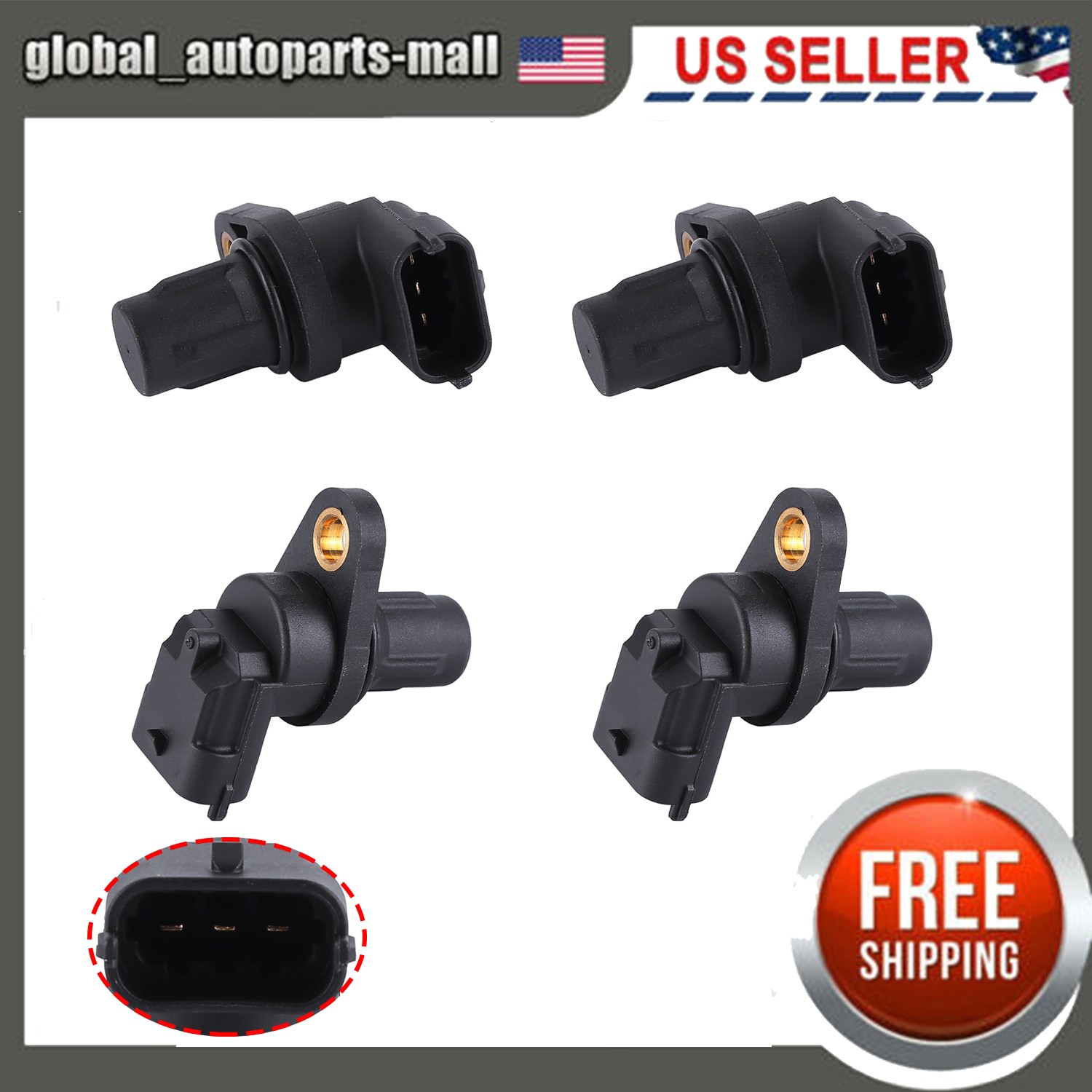 NEW For Mercedes Set of 4 Camshaft Cam Position Sensor 0232103114 0041539628