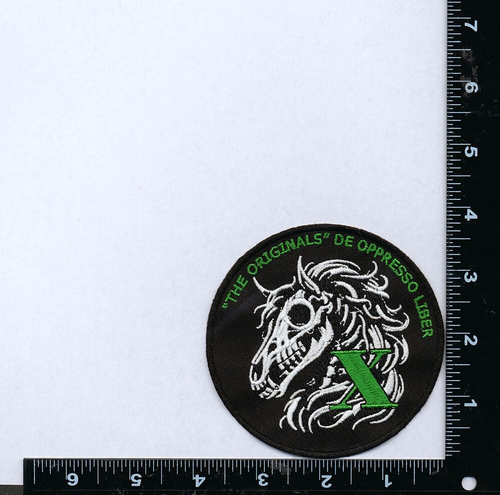 10th Special Forces "The Originals" Horse Skull Patch 3 3/4" with Hook & Loop