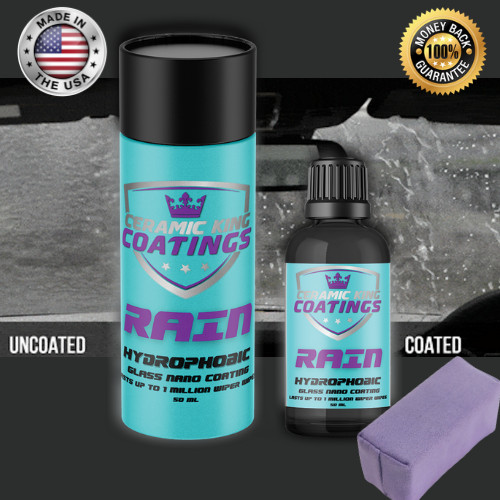 DIY Rain Glass X Nano Ceramic Coating 3 Yr 1 Million Wiper Wipes See Video 50 ml