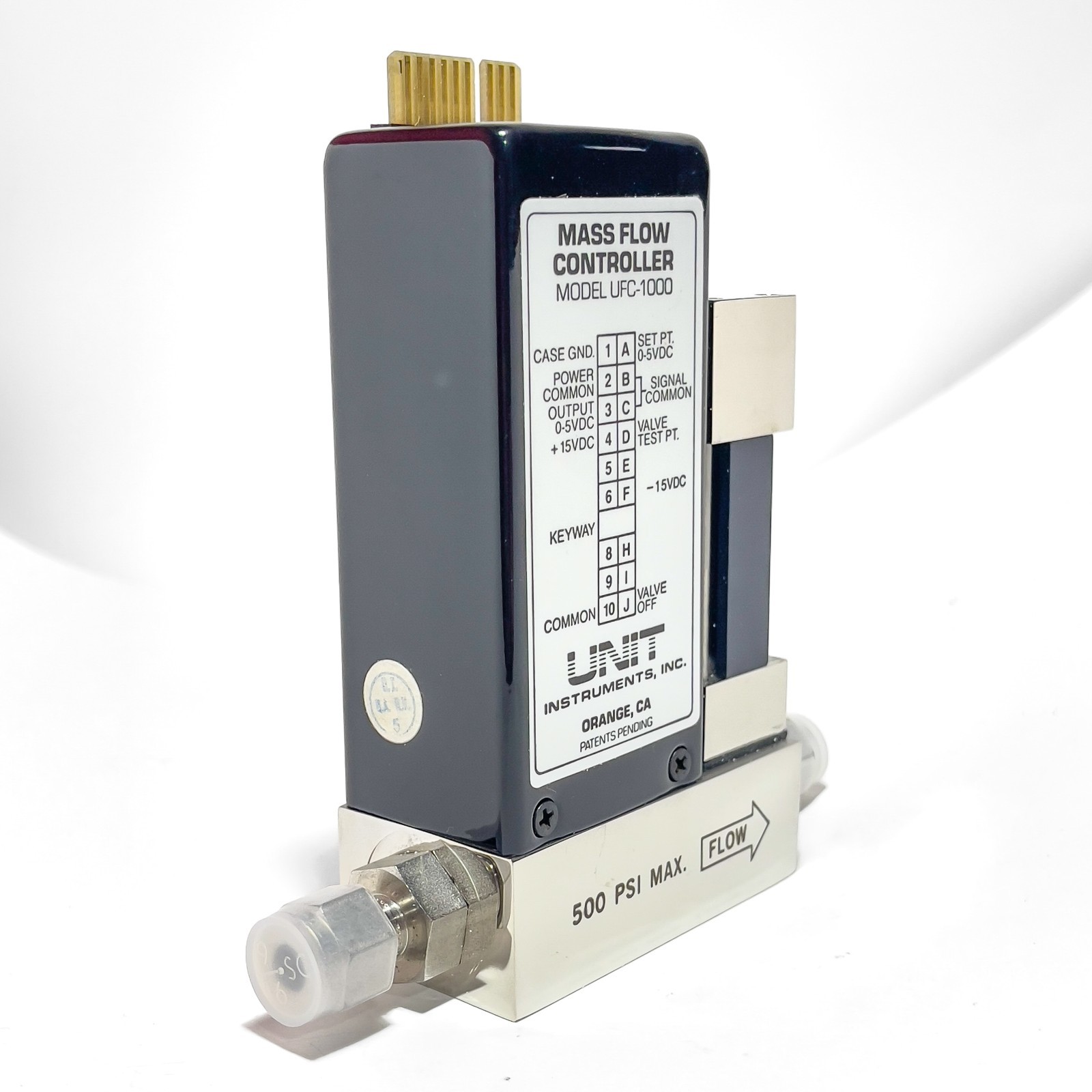 Unit Instruments UFC-1000 Mass Flow Controller 500 SCCM He 500 PSI MFC Open Box