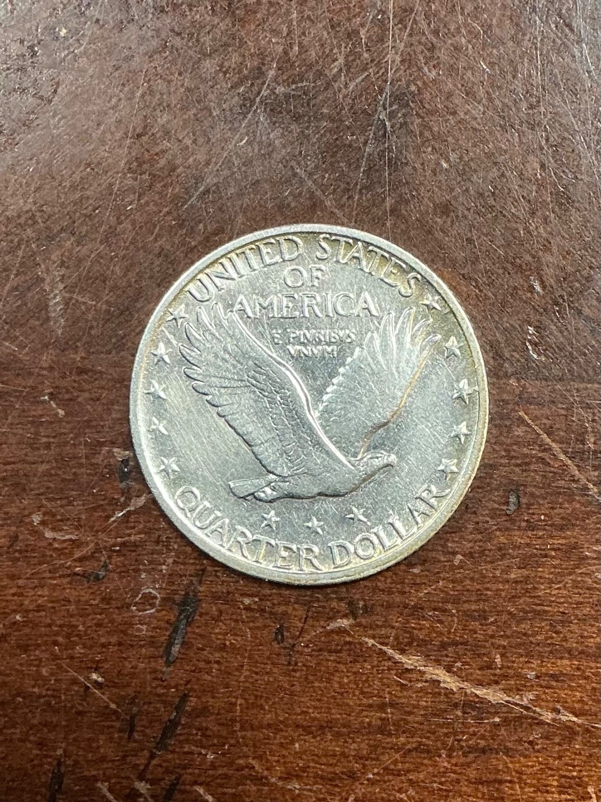 1919 D STANDING LIBERTY QUARTER AU CLEANED SCARCE KEY DATE