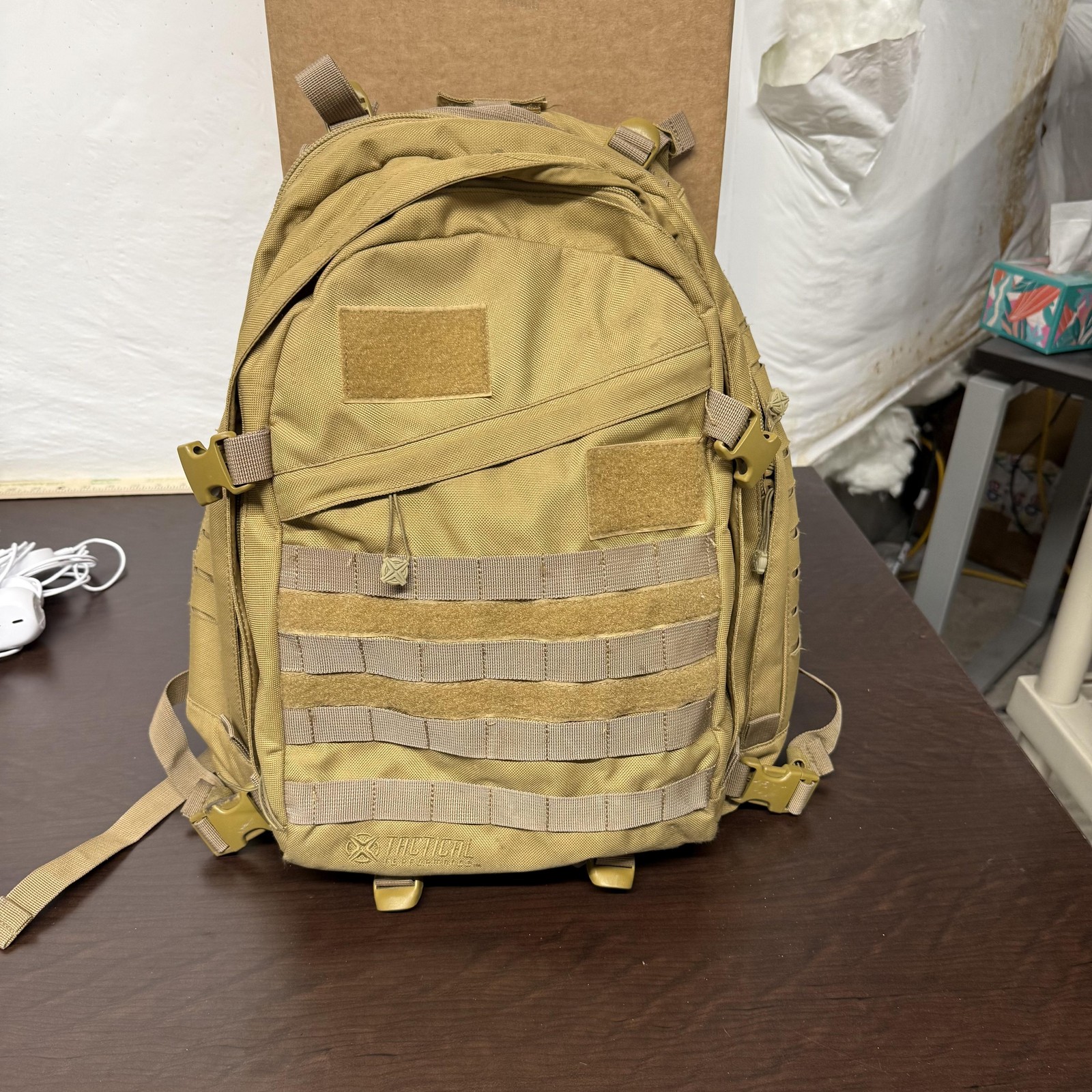 Tactical Performance MOLLE Tactical Backpack Beige Hunting Gear Bag One Size