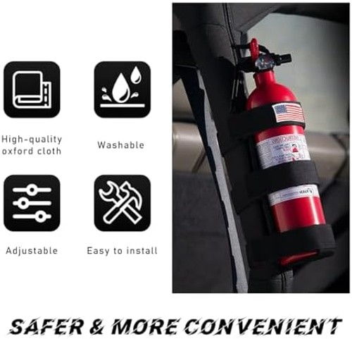 Fire Extinguisher Holder, Adjustable Roll Bar Fire Extinguisher Mount Holder,...