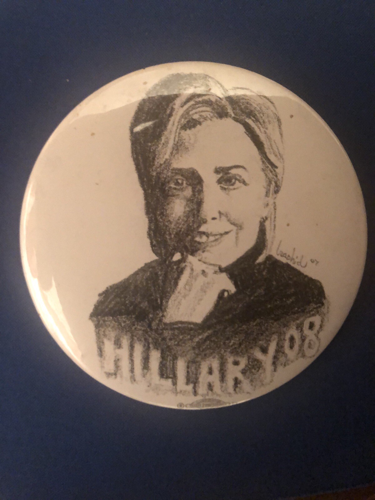 Hillary Clinton 08 hopeful 4” pinback button pin