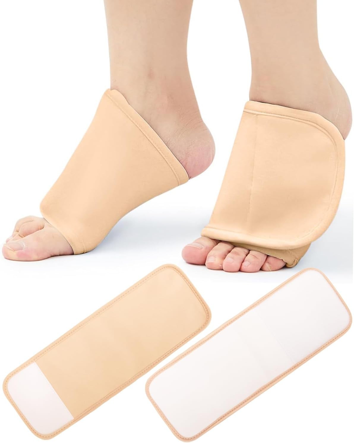 2Pcs Castor Oil Pack Wrap for Feet, Reusable Castor Oil Compress Foot Wrap with