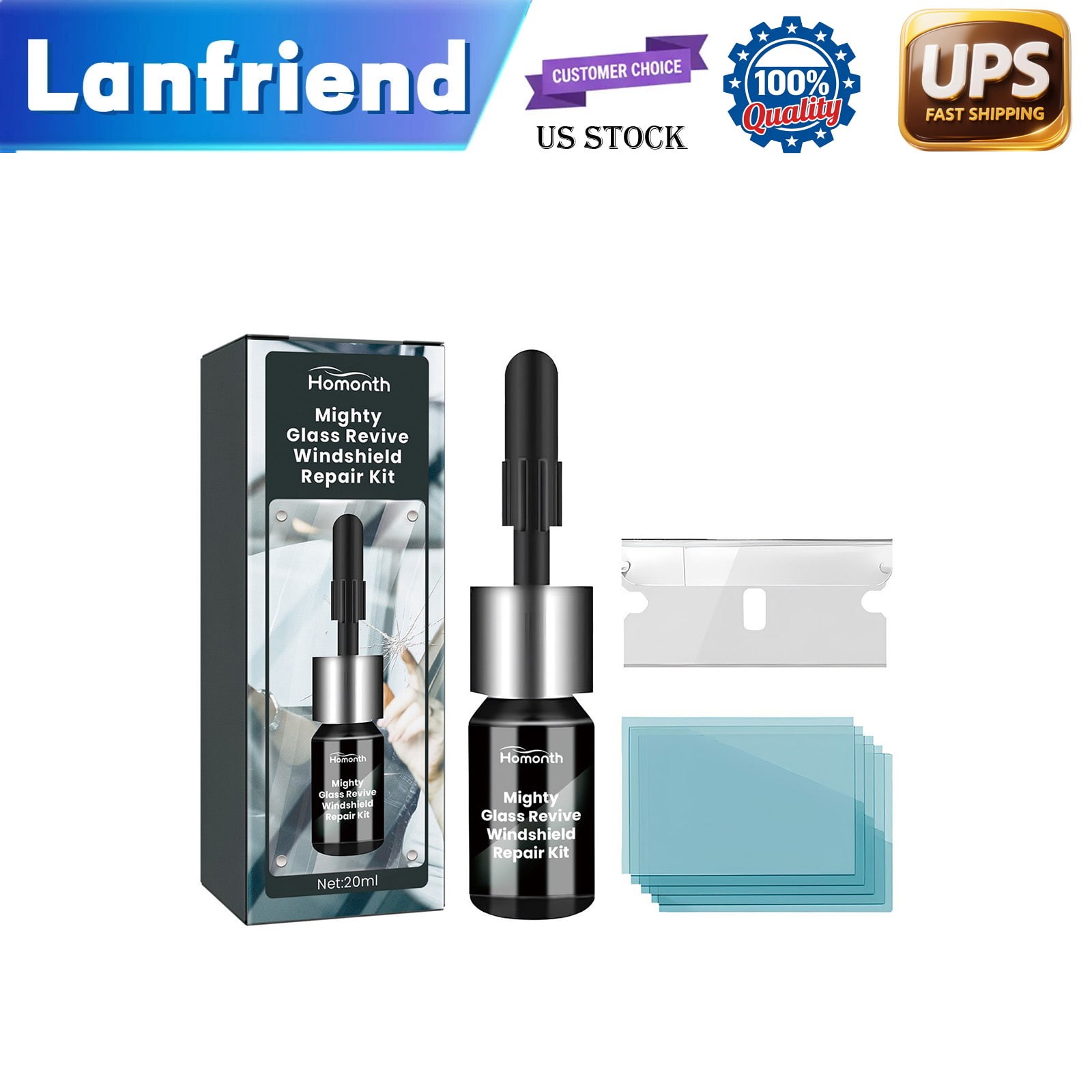 Special Adhesive Kit – Automotive Windshield Cracks Broken Repair Use 🚗