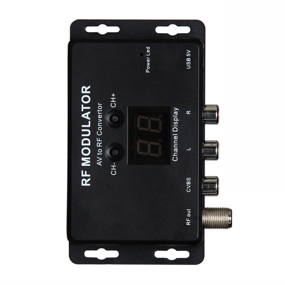 AV to RF Modulator M60 for TV Flexible Frequency Range USB Powered Easy Setup