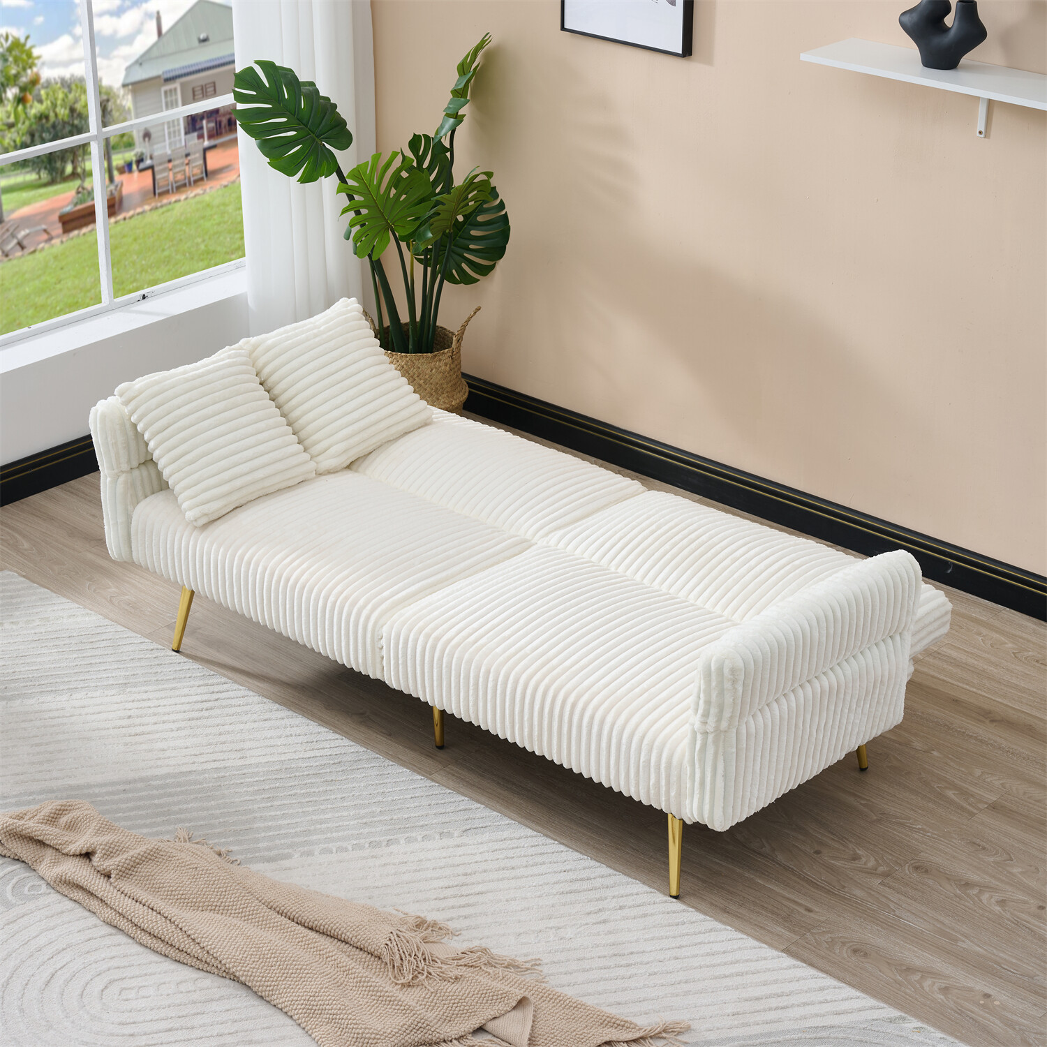 79'' Convertible Sleeper Sofa Bed Loveseat Sofa Couch Folding Futon Sofa Bed