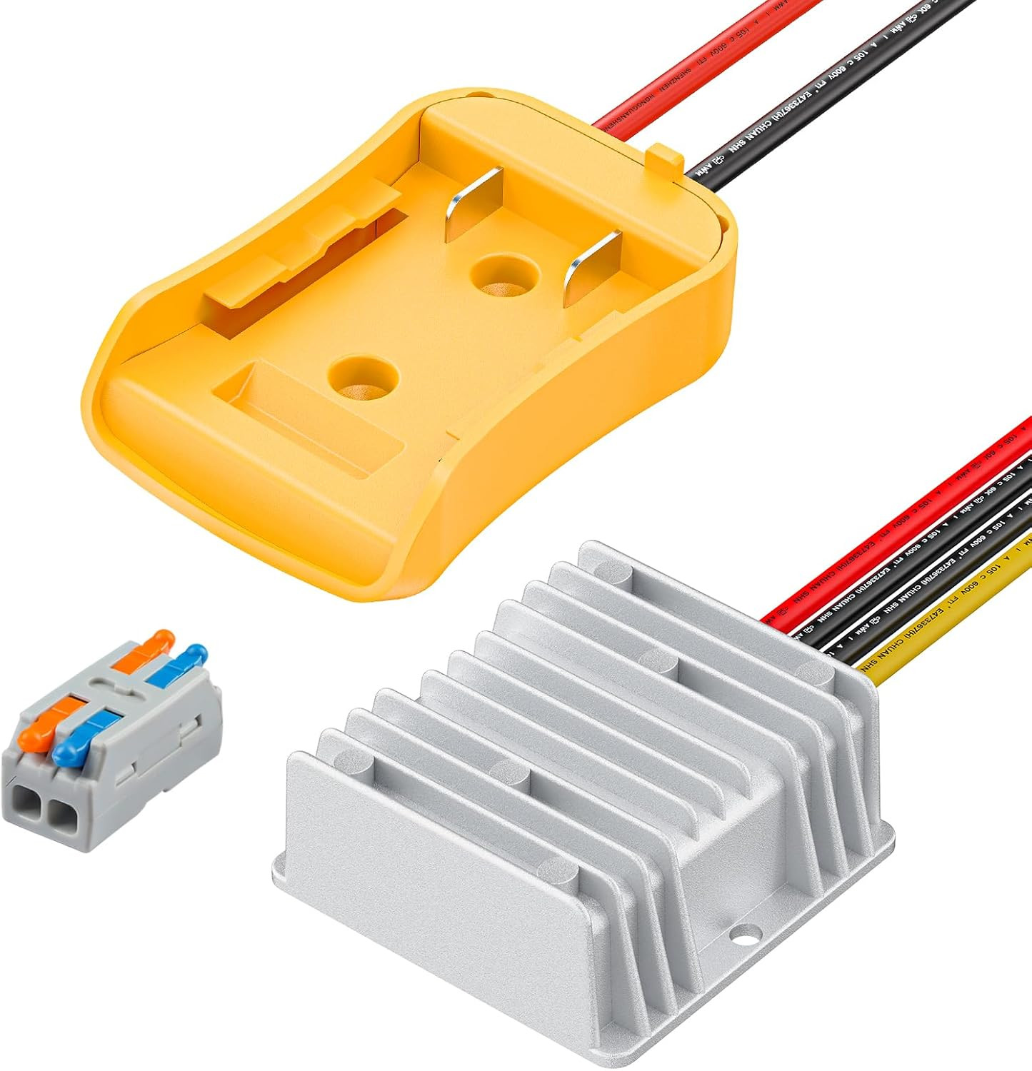 20V to 12V Step Down Converter for DeWalt 20V Power Wheels Battery Adapter, DC 1