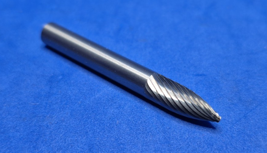 Metal Removal 1/4" SG-1 Solid Carbide Pointed Tree Shaped Bur (Qty 4)