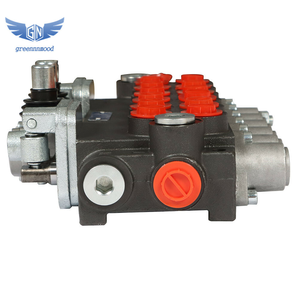 Hydraulic Backhoe Directional Control Valve w/ 2 Joysticks, 6 Spool, 11 GPM