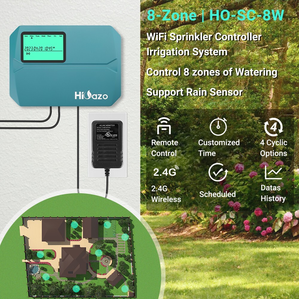 Lawn Irrigation System Watering Timer Controller Garden WiFi Sprinkler Control
