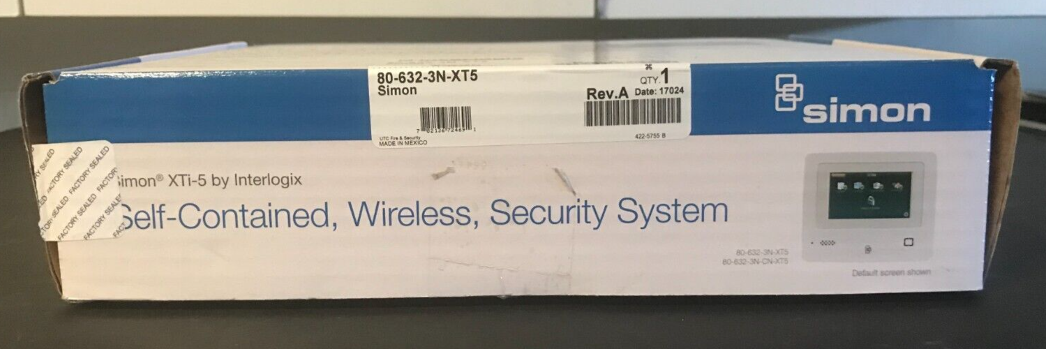 Brand New Interlogix Simon 80-632-3N-XT5 Panel + Transformer (missing battery)