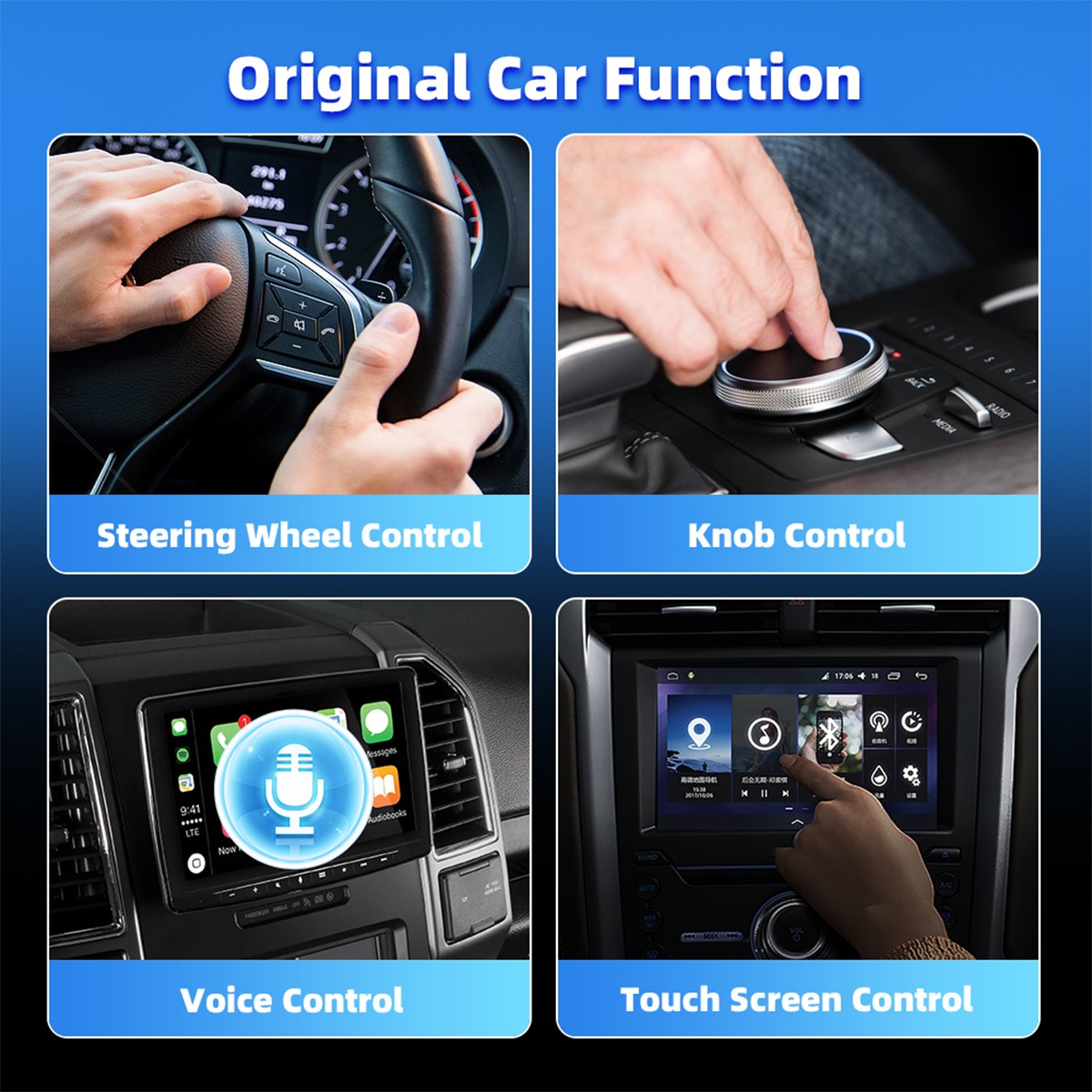 USB Wireless CarPlay Adapter For iPhone Apple Wireless Dongle Plug ＆Play Black