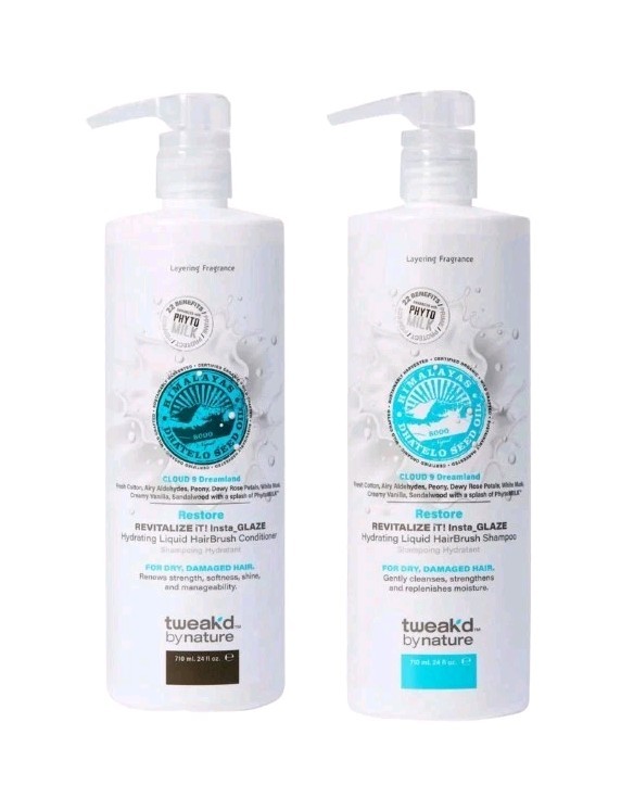Tweak'd By Nature 24oz. REVITALIZE iT Liquid Hairbrush Shampoo/Conditioner
