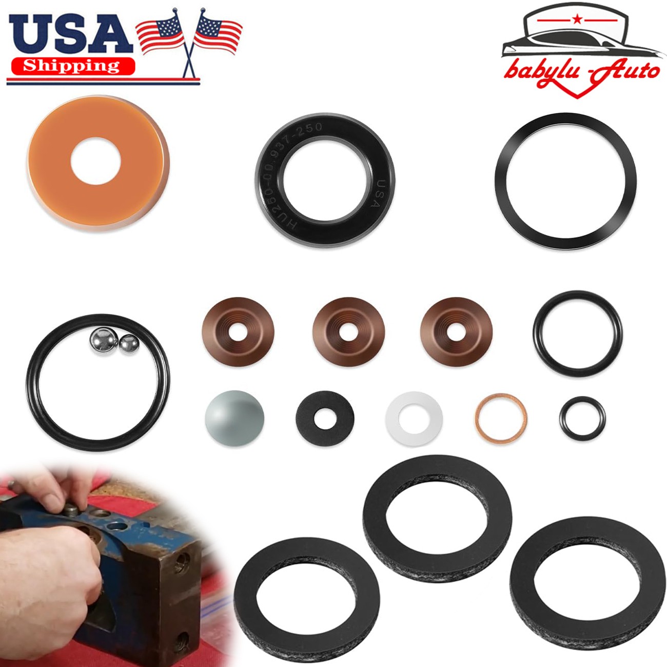 Replacement for J-122 Lincoln Walker Floor Jack Repair Seals Kit 1.5 Ton