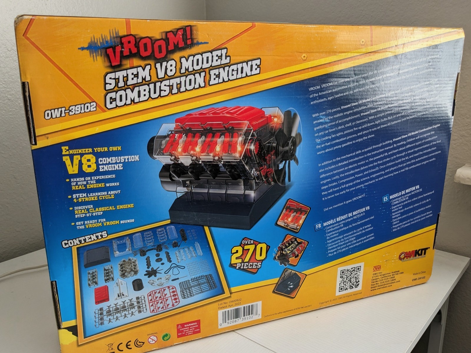 V8 Combustion engine Model Kit That Runs - Self Built STEM Mini Model Engine