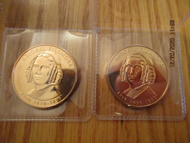 2010 Abigail Fillmore First Spouse Bronze Medal 13th First Spouse Medal