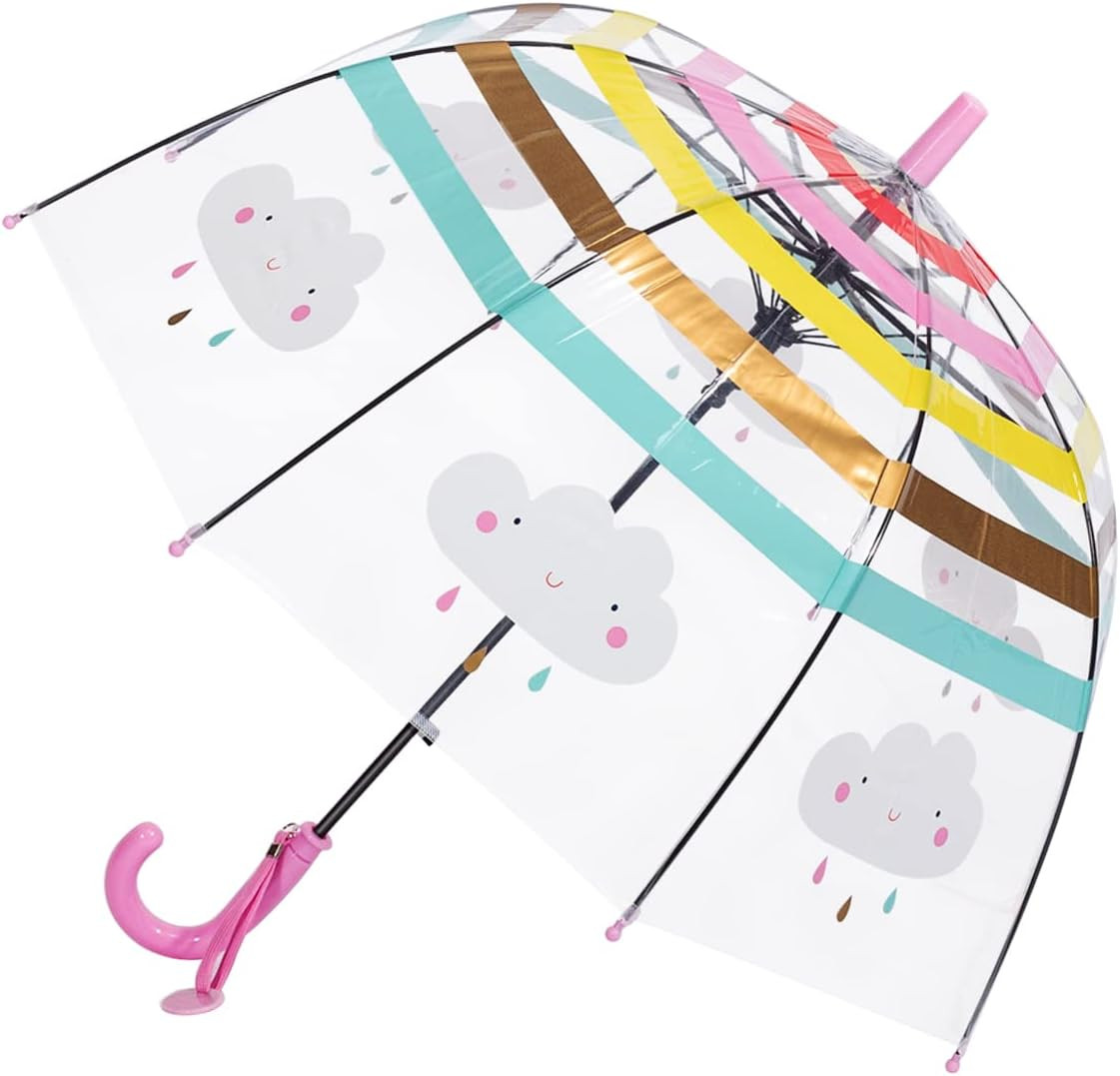 Kids Clear Umbrellas for Rain Dome Bubble Umbrella Windproof for Kids Boys and G