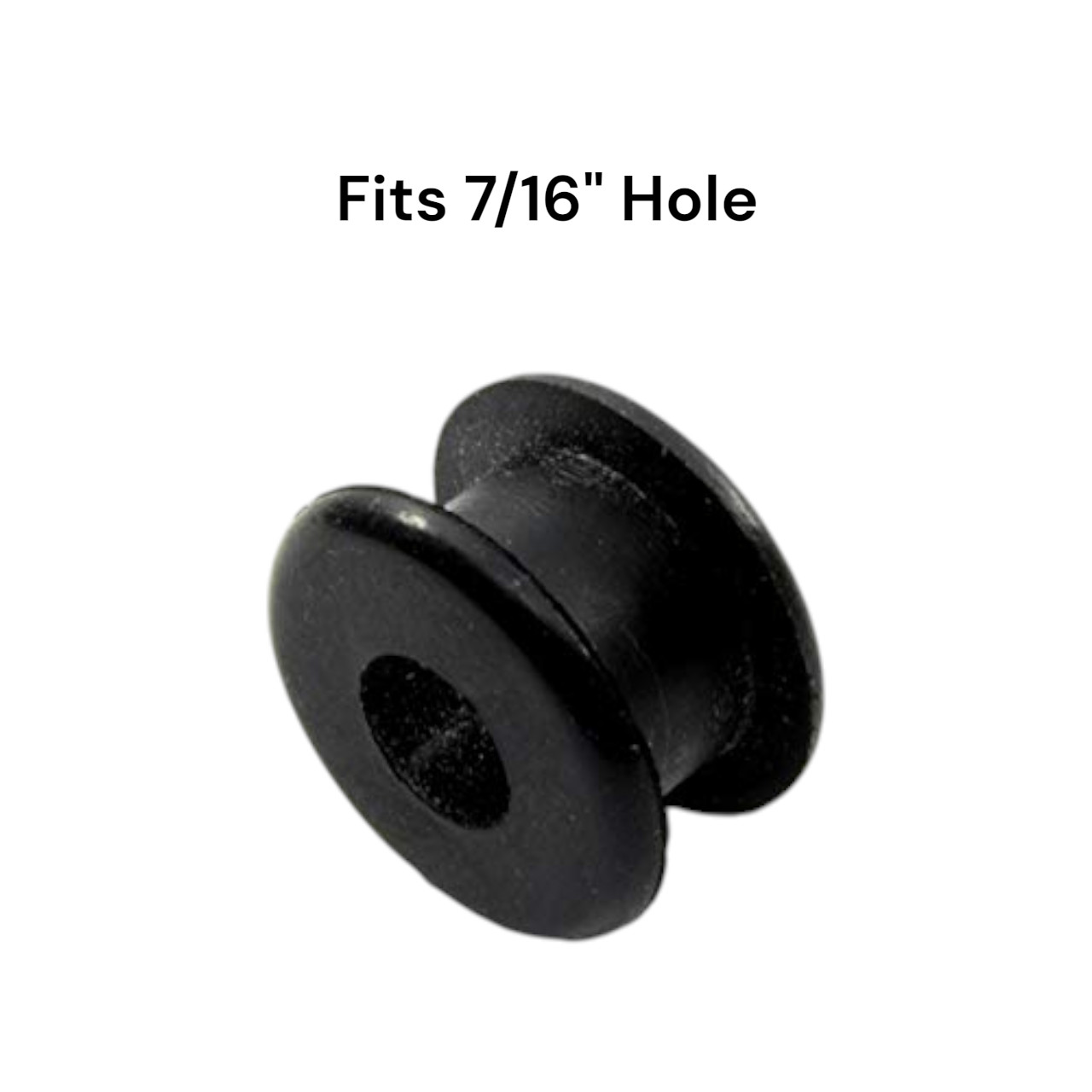 Rubber Grommet to fit 7/16" Hole in 1/4" Thick Panel - 1/4" Inner Diameter