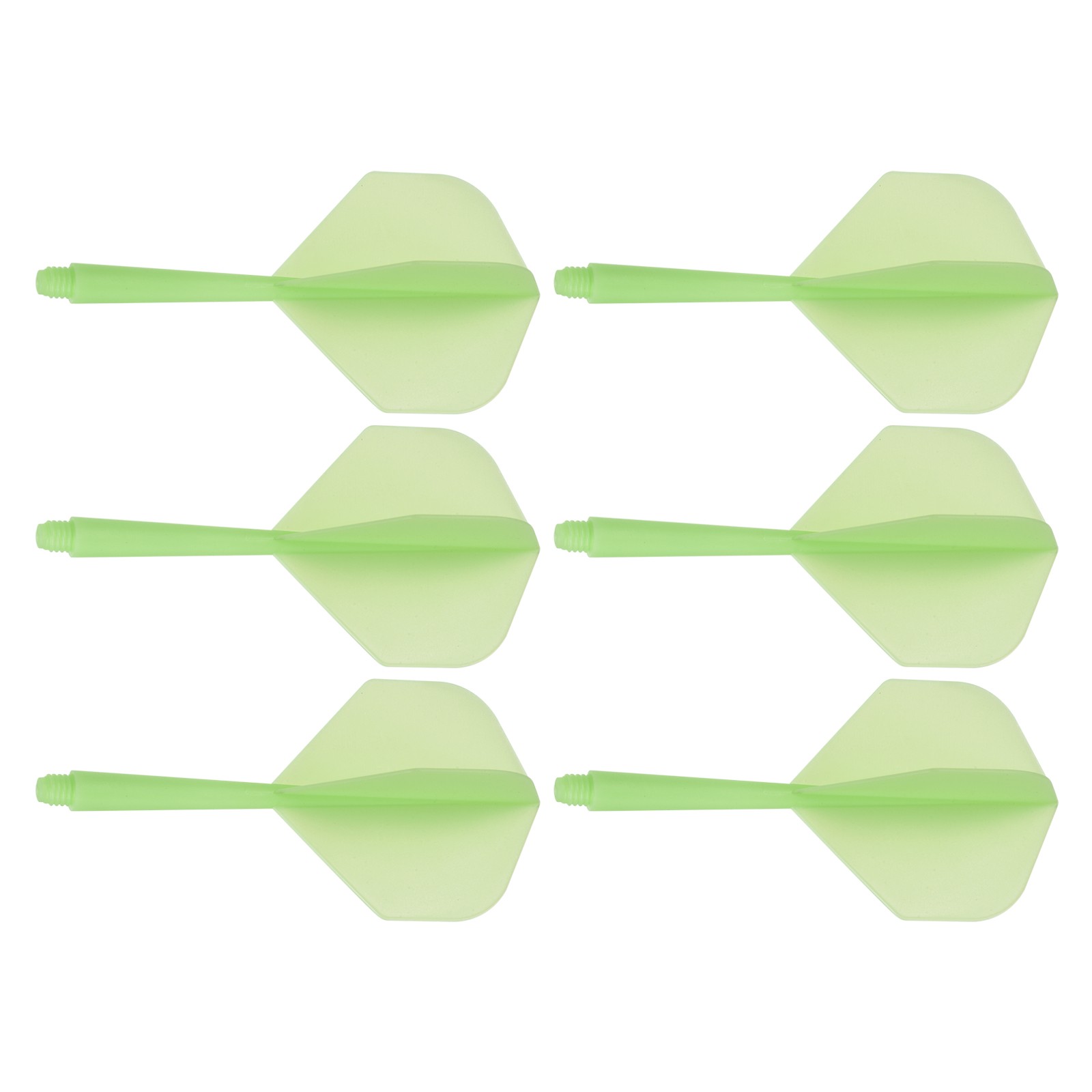 6Pcs Integrated Dart Shaft Flights,Lightweight Darts Flights Set(Green)