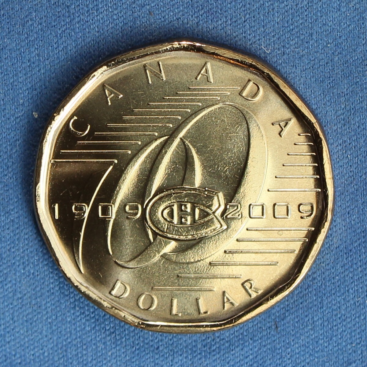Canada 2009 Loonie from an Original Mint Roll - Montreal Canadiens 100th Ann.